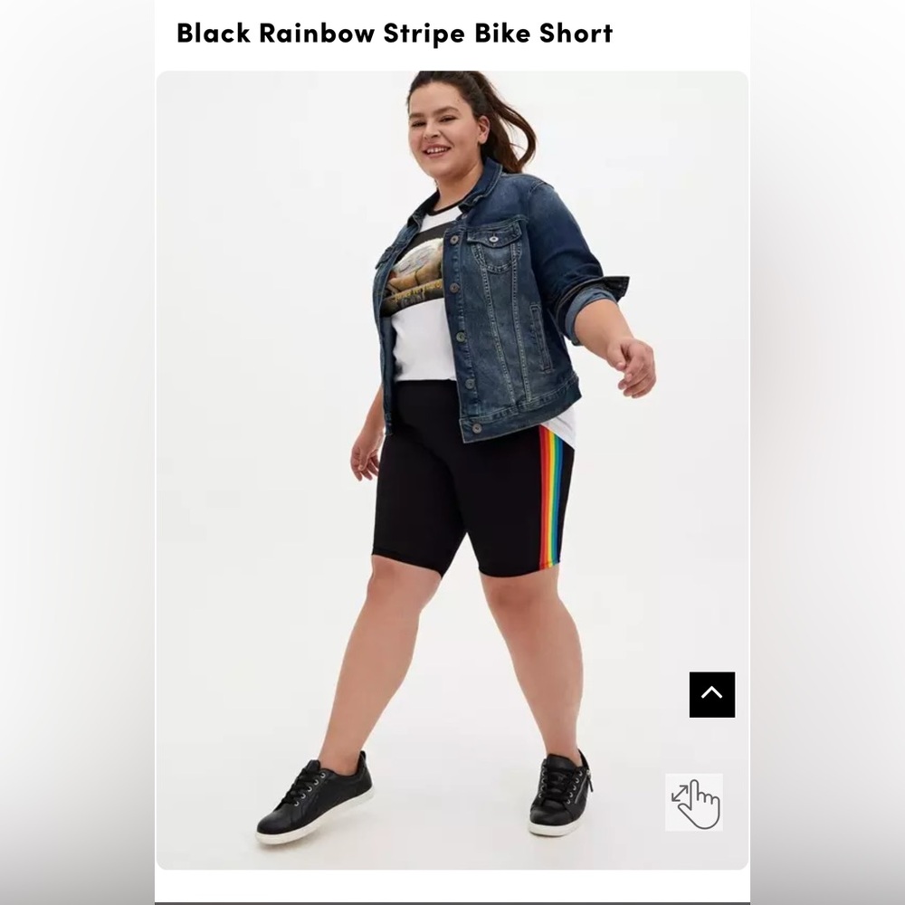 Torrid size 2 rainbow spandex shorts